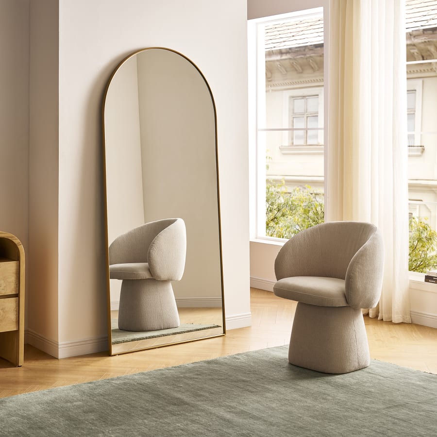 Japandi Arch Floor Mirror